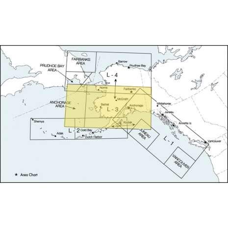 FAA Chart: Enroute Low Altitude ALASKA 3/4 miniatura 1