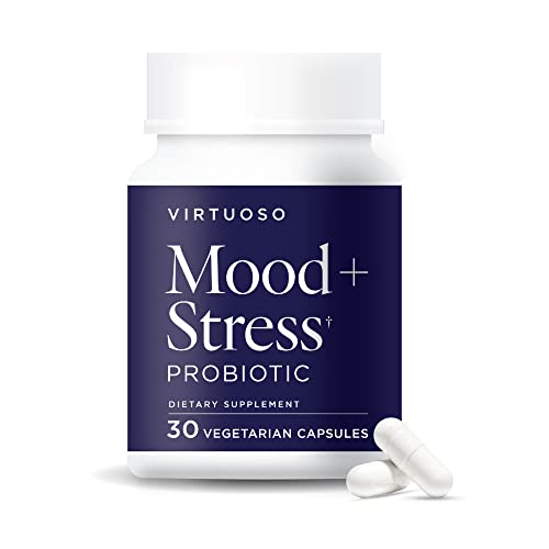 Virtuoso | Mood + Stress Probiotic to Support Everyday Stress and Positive Mood Balance | Mood Probiotics for Women and Men | Bifidobacterium Lactobacillus | 30 Capsules