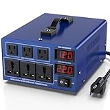 CELYYPU 4000 watt Voltage Conversion Transformer Heavy-Duty Step-up/Step-Down AC 110V/120V/220V/240V Power Conversion, with resettable Circuit Breaker Protection, with US Power Cord, LCD Display