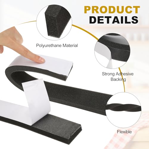 Bande de mousse isolante phonique pour interstice de menuiserie et porte - 4