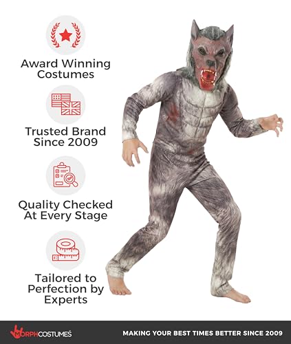 Boys Werewolf Deluxe Costume For Kids Quality Childs Wolf Dress Up, Werewolf, Med (48-53 Ins/122cm-134cm) - Image 4