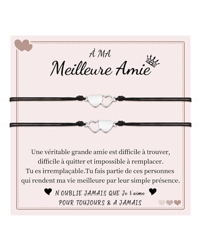 CheersLife Cadeau Meilleure Amie,Bracelet D'amitié pour 2,Bracelet Amitié Fille,Cadeau Amie...