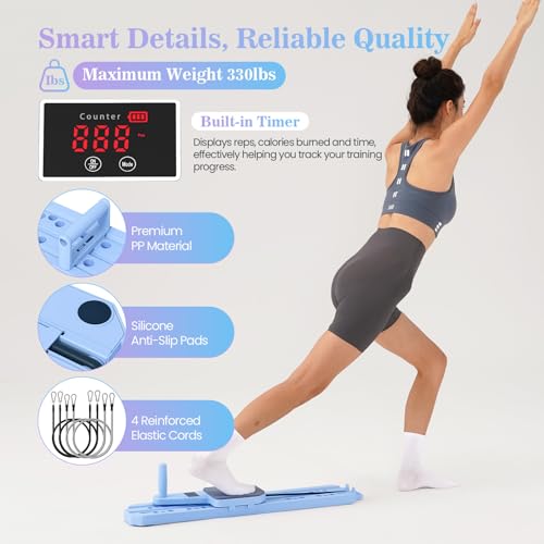 Nicoler Portable Pilates Reformer Set- Pilates Board 8-in-1 Multi-Functional Pilates Equipment - Image 6