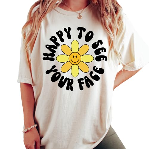 Comfort Colors® Back to School Teacher Shirt-Happy to See Your Face Tee- Gift for Teacher- First Day of Teacher Outfit2