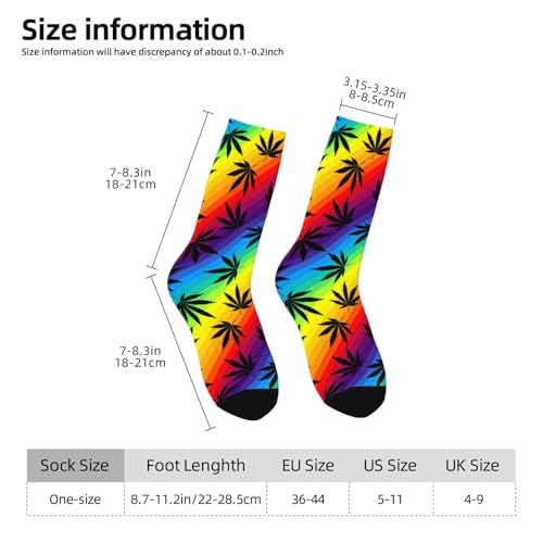 Purple Leopard Print 16 Inch Crew Socks Novelty Athletic Sock for Women Men2