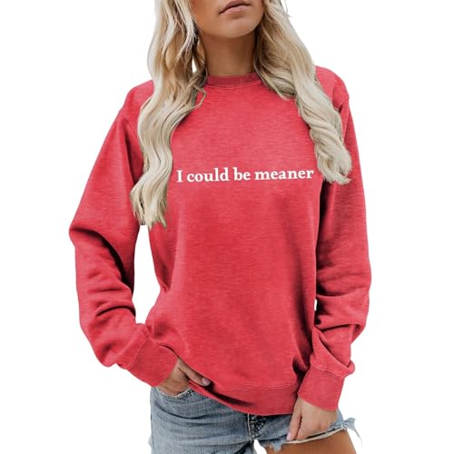 Image of Generisch Funny Graphic Jumper for Men and Women, Casual Sweatshirt Made of Soft Fleece with Crew Neck and Long Sleeves, Ideal for Everyday and Leisure Activities, Red (watermelon red), M