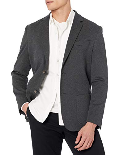 Amazon Essentials Men s Unlined Knit Sport Coat, Charcoal Grey Heather, Medium