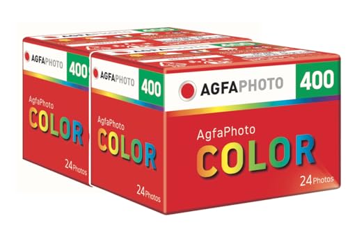 Película AgfaPhoto Color 400 de 24 exposiciones en pack de 2 carretes con estuche protector