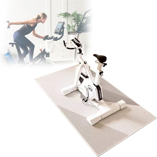 Bike Mat Compatible With Elliptical Treadmill Mat, Treadmill Mat Sound Insulation And Shock Absorption Non-Slip Protect The Floor For Suitable For All Kinds Of Floors (Size:200x100x0.7cm,Color:I)