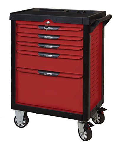 KS Tools 809.0005 pearlline Werkstattwagen 5 Schubladen rot