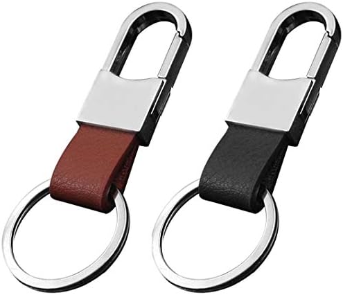 EXKOKORO Premium Soft Car Leather Keychain Key Holder, Key Organizer For Men Women(2-PACK)