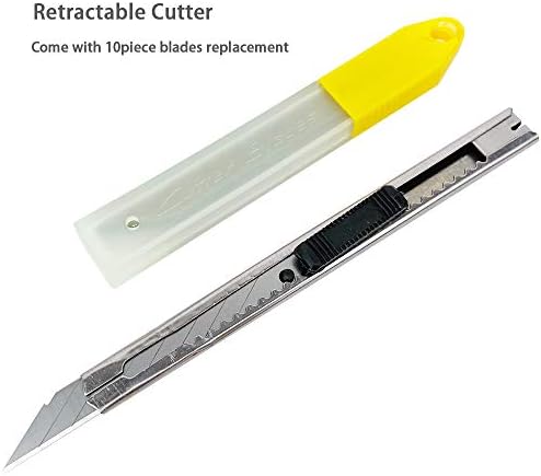 Ewrap Car Vinyl Wrap Tool kit Window Film Tools Including Felt Squeegee, Edge Trimmer, Mini Corner Squeegee for Installing Auto wraps and Car Stickers