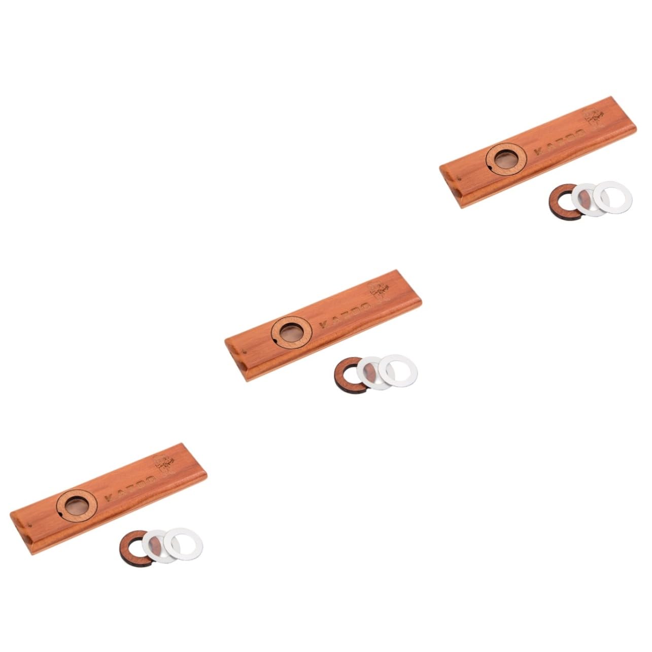 Toyvian 3st profesjonalne instrumenty muzyczne Kazoo Kazoo z drewna Kazoo Kazoo, metalowe instrumenty muzyczne Kazoo, dla dzieci, drewno kazoo, brązowy bambus