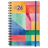 MYRGA - Agenda Espiral MYRGA Texture 2026, 21 x 14,5 cm. 1 Día por Página (ACUARELA)