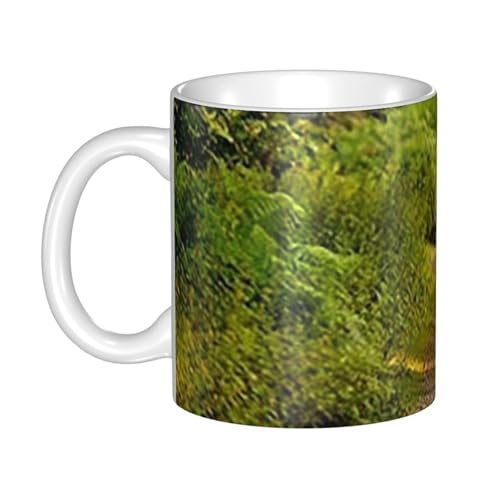 マグカップ - セラミックコーヒーカップ、ミルクカップ、(330ml) - 耐熱性、耐寒性、大容量、軽量、環境に優しい - ギフト選択(アニル鹿の赤ちゃん)