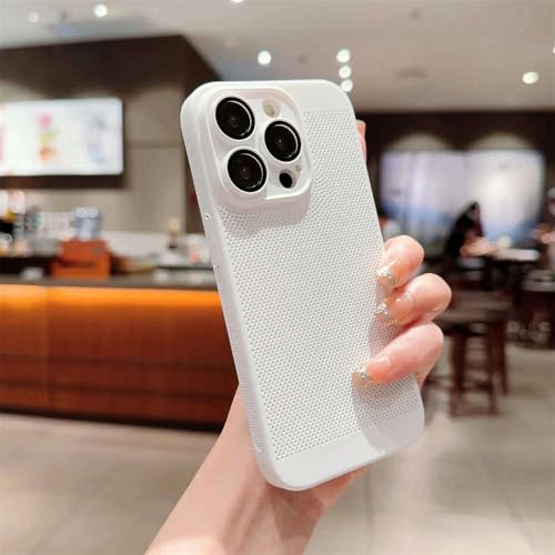 Coque iPhone 13 ultra fine blanche anti-rayonnement avec verre trempé