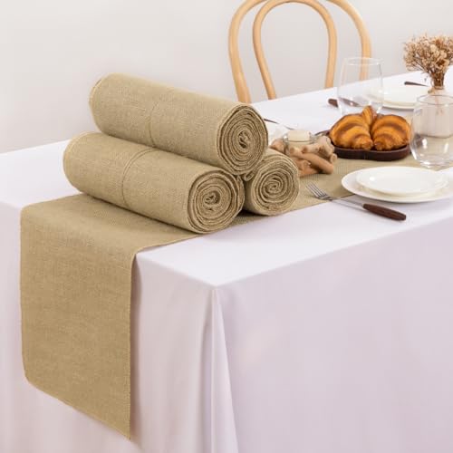 Socomi 1 Pack 12 inch x 10 Yards Burlap Table Runner Rustic Jute ...