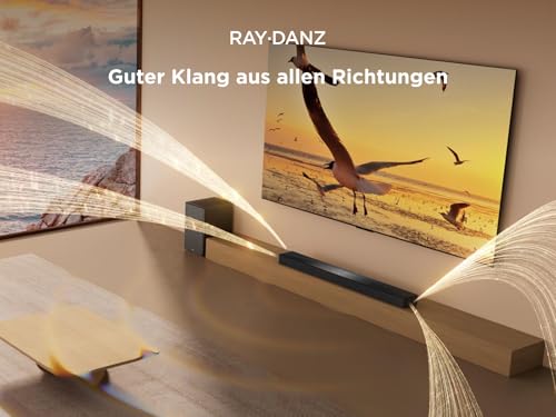 TCL Q65H Soundbar 5.1 Kanal, 580W Heimkino-Lautsprecher mit Cinema Surround, Dolby Atmos, DTS:X, Sound Expansion, Bluetooth 5.3, HDMI eARC, USB, Optisch, Wandmontage möglich, Eine Fernbedienung