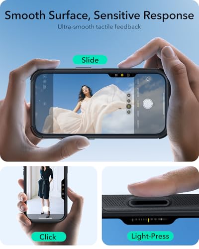 Image of ESR for iPhone 16 Pro Phone Case, 23ft Military-Grade Drop Protection, Shock-Absorbing Rugged Cover, MagSafe Accessories Compatible, Cyber Series, Black