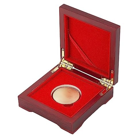 FINGERINSPIRE Dark Red Coin Presentation Box Cover