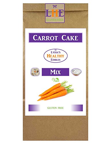 Lydia's Gluten Free Carrot Cake Mix - For Cakes Or Muffins - A Delicious Healthy Snack Food That Can Be Made Vegan - No Soy Or Nuts - No Additives Or Preservatives - With An Easy Baking Recipe. #TOP4