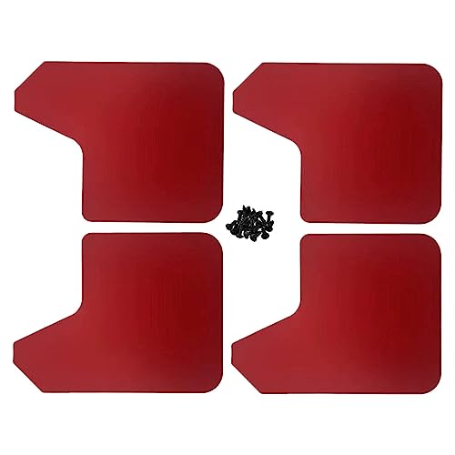 Bavettes garde-boue universelles (lot de 4) en rouge pour voiture et SUV