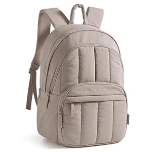 BAGSMAT Womens Backpack Travel Laptop Backpack, Quilted College Laptop Bookbag, Computer Water-Resistant Casual Daypack