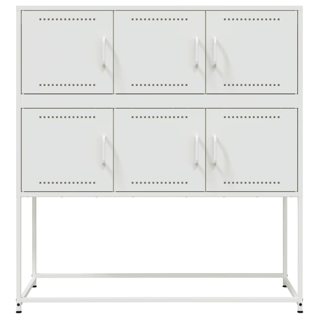 Hothingwell Biały bufet stalowy 100,5 x 39 x 107 cm
