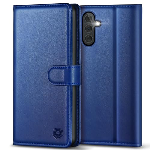 Kuafcase for Samsung A54 5G Case, 4 Card Slots Magnetic Closure Kickstand Shockproof Protective Phone Case for Samsung Galaxy A54 - Royal Blue