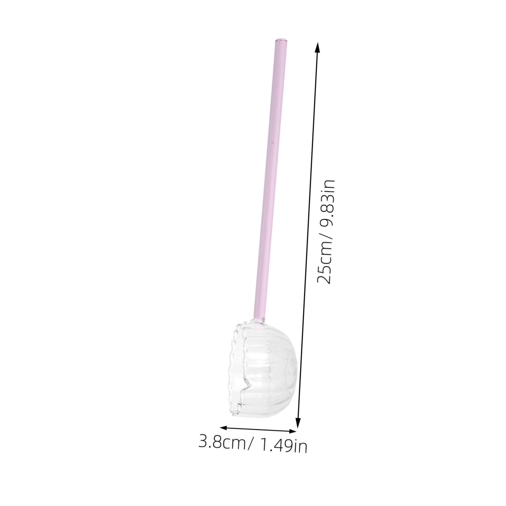 Cabilock Glass Spoon Pink Glass Teaspoon for Coffee Ice Cream Desserts and Cocktails All Purpose Kitchen Tool with Efficient Spout Design for Smooth Pouring