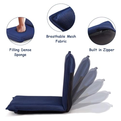 Image of BECOMFORT 2 Pack Floor Chair, 6-Position Adjustable Mesh Meditation Chair