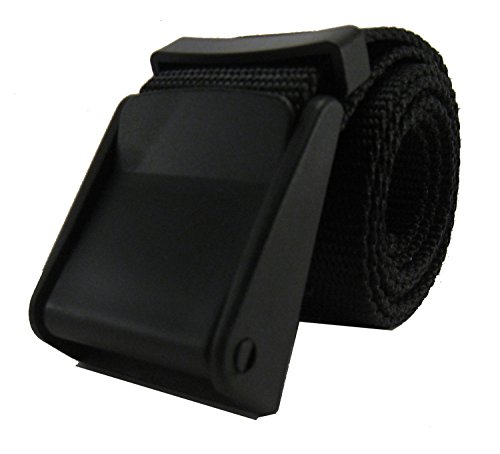  Houdini  1.5 Inch Belt Nickel Free; Daily Use; No Metal; Security Friendly (Large Size 36-38, Solid Black)