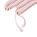 Phone Cord for Landline Phone – Tangle-Free, Handset Curly Telephones Land Line Cord – Easy to Use + Excellent Sound Quality – Telephone Cords for Home or Office (15ft Long) Color: Ladies Pink