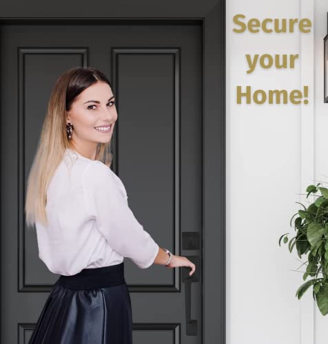 Entry Door Handleset In Matte Black Finish - Single Cylinder Handleset With Lever For Entrance And Front Doors - Modern Door Handles With Design For Left And Right-Handed Doors #TOP2