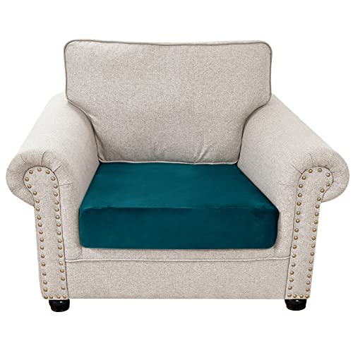 Qelus Velvet Sofa Seat Cushion Cover, 1/2/3/4 Seaters L-Shaped Couch Seat Slipcover