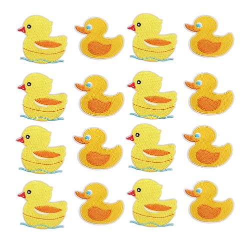 Yalulu 20 parches de pato para planchar, diseño de pato amarillo