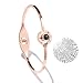Jetloter I Love You Cuff Bracelet Bangle, 100 Languages Projection on Round Onyx Collarbone Bracelet Rose Gold (Rose Gold)