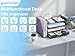 gianotter Desk Organizers and Accessories with File Holder, 4-Tier Desk Accessories & Workspace Organizers with Drawer and 2 Pen Holder, Paper Organizer for Office Supplies (Black)