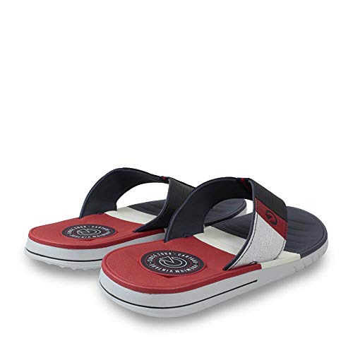 Chinelo Sevilha IV, Cartago, Masculino, Branco/Azul/Vermelho, 40