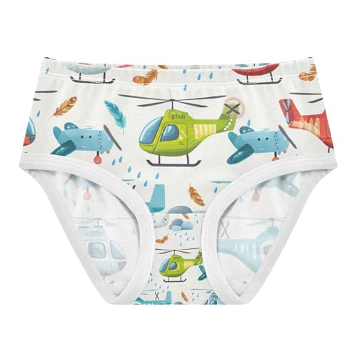 Colorful Helicopters Airplanes Raindrops Toddler Girls's Underwear 2T 202c1210