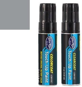 ColorRite Half-Ounce Jar for Isuzu Pickup Automotive Touch-up Paint - Platinum Silver Metallic Clearcoat 892/N030 - All-Inclusive Package