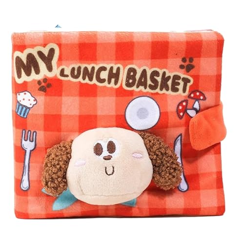 Dog Squeaky Toys, Puppy Puzzle Book, Interactive Squeaker Toy, Indestructible Pet Toys, Sturdy Design 7.87x7.87x1.57 Inches for