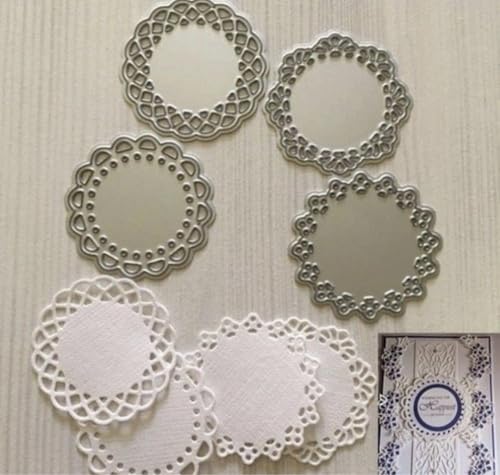 新品★再入荷★ステッチ入りドイリーレースサークル3pcsセット　カッティングダイ 新品☆再入荷☆ステッチ入りドイリーレースサークル3pcsセット