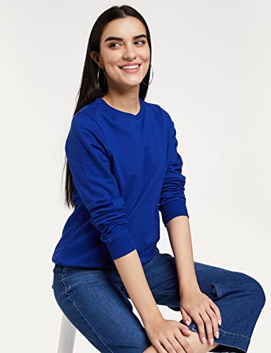 Image of Women's Cotton Round Neck Pullover Sweater
