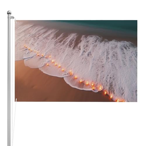 Drapeau de plage romantique grand format pour embellir vos fêtes en plein air et vos murs
