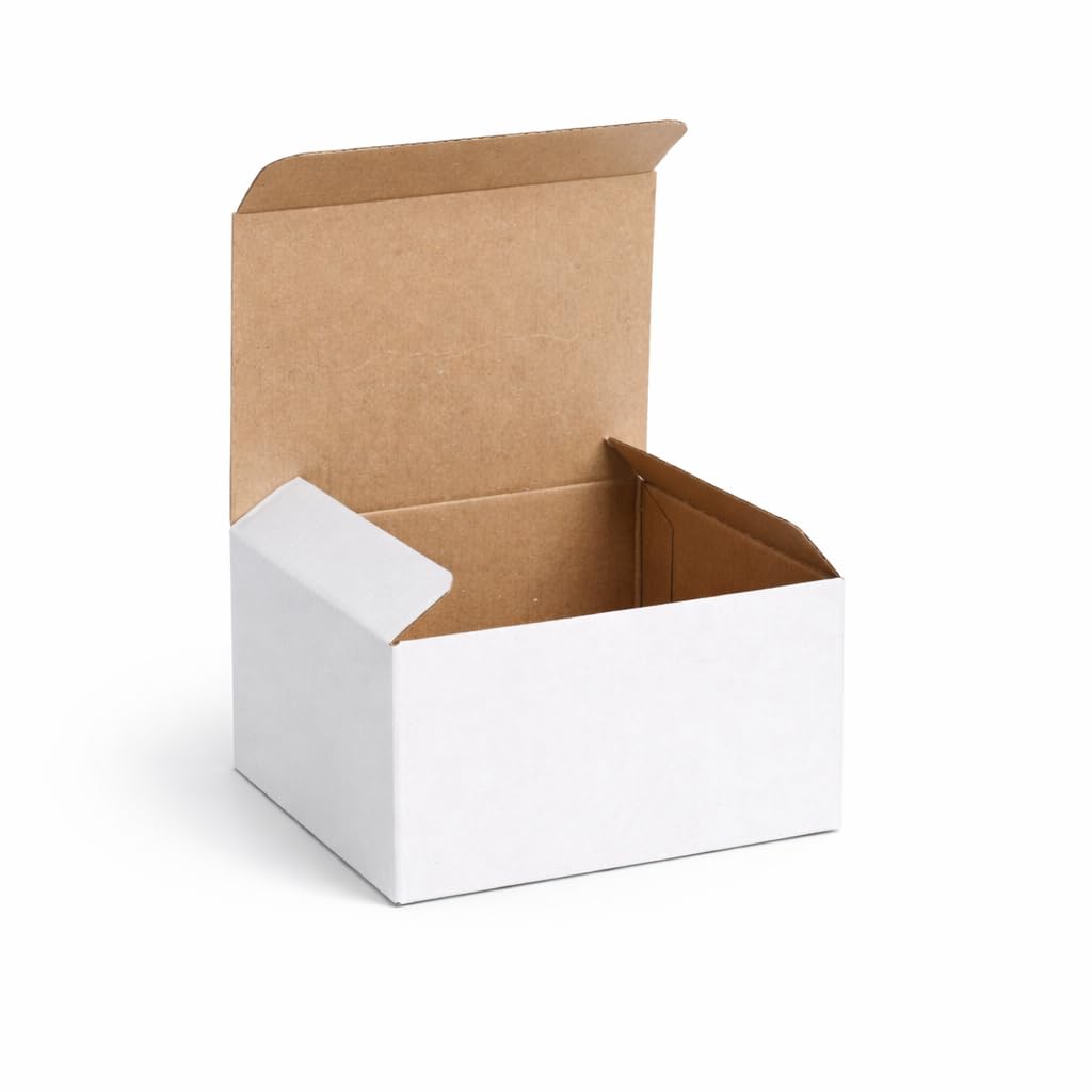 300 Stück Maxibriefkartons 140x70x75 mm Maxibrief Versand Post Faltschachtel 1-Wellig 400G WeiB Postkarton Versandschachtel Paket Päckchen Versandkarton warensendung
