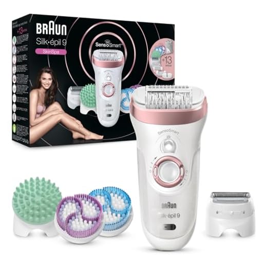 Braun Silk-épil 9 9/990 SkinSpa SensoSmart Épilateur Électrique Or Rose et 13 Accessoires