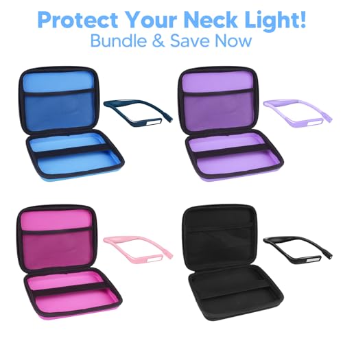 Image of Storage Case for EastPin Neck Light (Case Only), Zipper Carring Box with Organizer Pouch for Cable, Glasses, Reading Accessories Book Page Holder Bookmarks and Craft Knitting Crochet Sewing Supplies