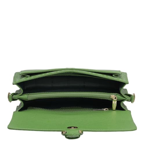Image of Da Milano Women's Leather Shoulder Bag - Green