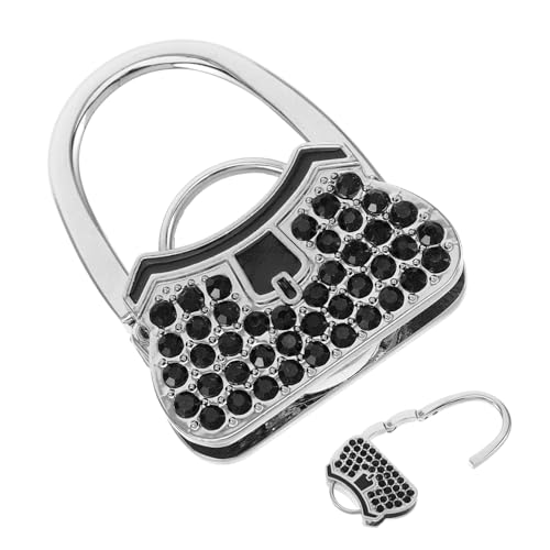MUCKLILY Rhinestone Luggage Hook Portable Handbag Holder for Tables Purse Hanger with Dazzling Sparkle for Parties and Daily Use Scratch Resistant Design